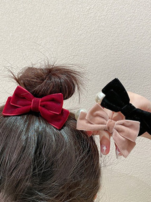 일상화보 샌더 여성 리본 머리끈 3개 세트 가을 겨울 포인트아이템