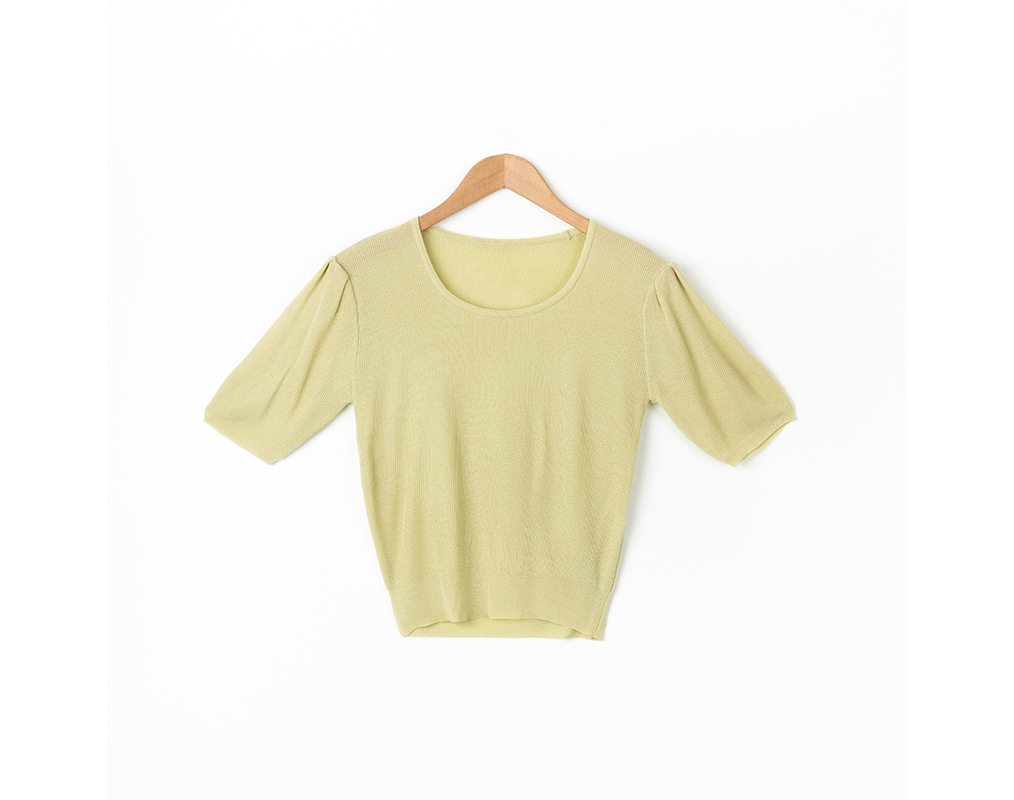 반팔 티셔츠 옐로우 색상 이미지-S1L26